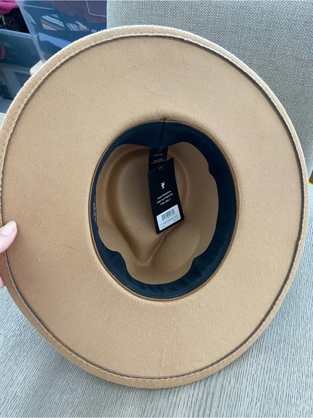 FRYE camel colored wool felt wide brim fedora new with tag festival